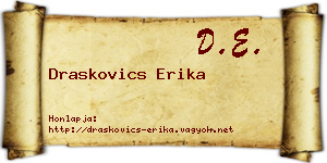 Draskovics Erika névjegykártya