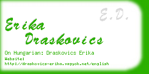 erika draskovics business card